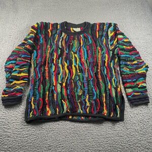 VTG COOGI Sweater Medium Unisex Multicolor 100% Mercerized Cotton W Bag